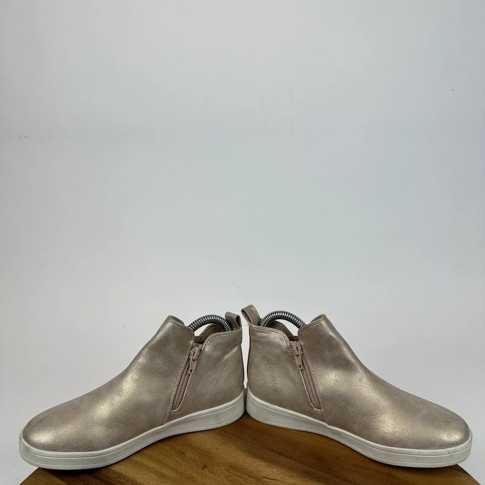 Big Kids Mia Padget Pink Metallic Faux Leather Comfort Chelsea Ankle Boot Size 3